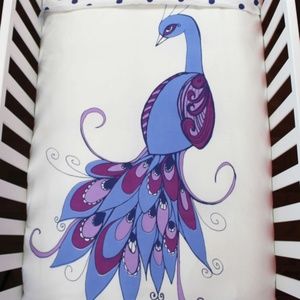 ORGANIC COTTON PEACOCK DUVET COVER TWIN